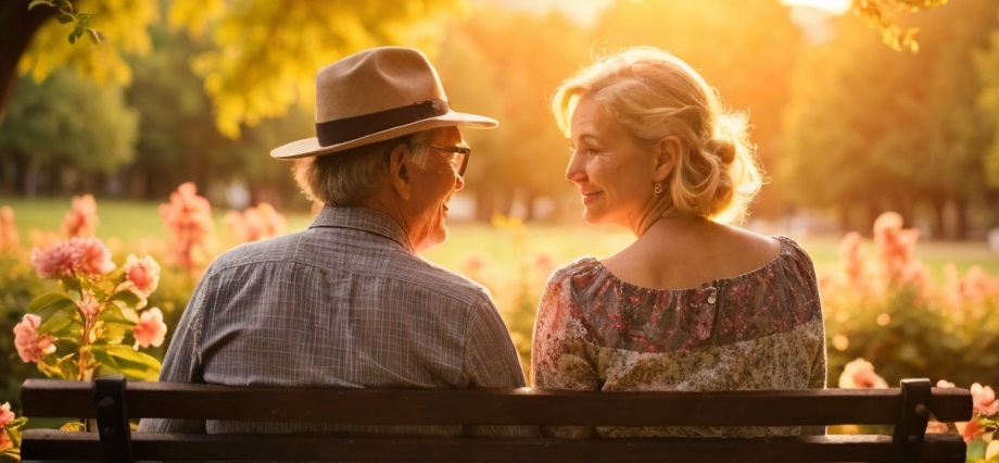 Old Couple Sitting